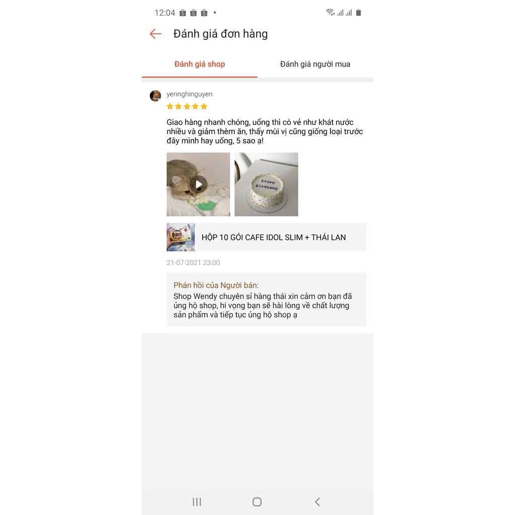 CAFE IDOL SLIM + THÁI LAN