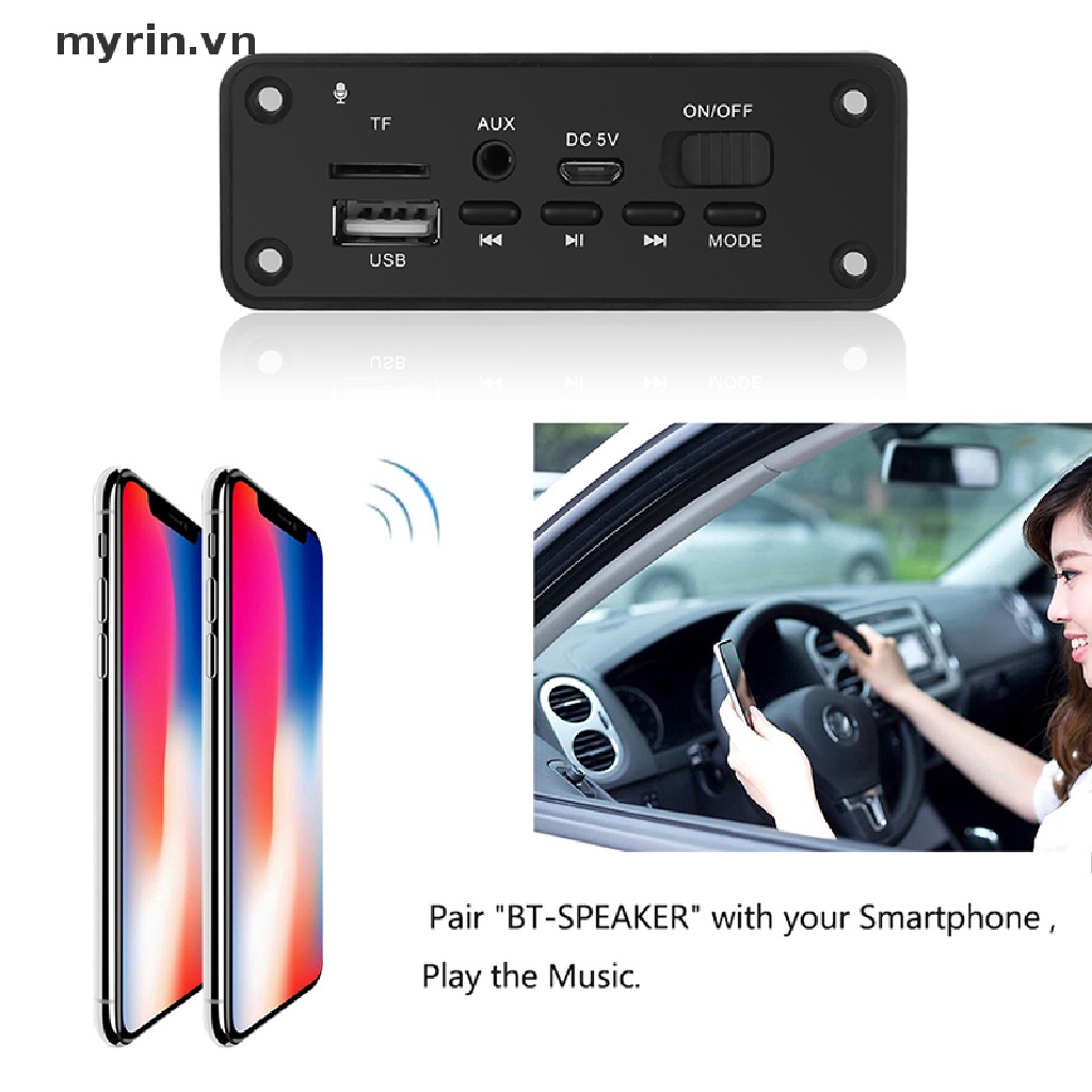 Bảng Mạch Giải Mã Âm Thanh FM Bluetooth 5.0 MP3 2 * 3W Chuyên Dụng Cho Xe Hơi