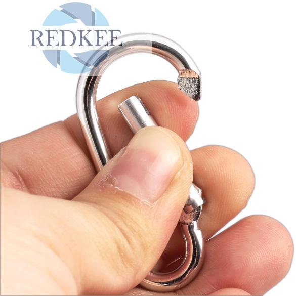 Set 20 móc khóa carabiner chất liệu nhôm màu bạc chất lượng cao