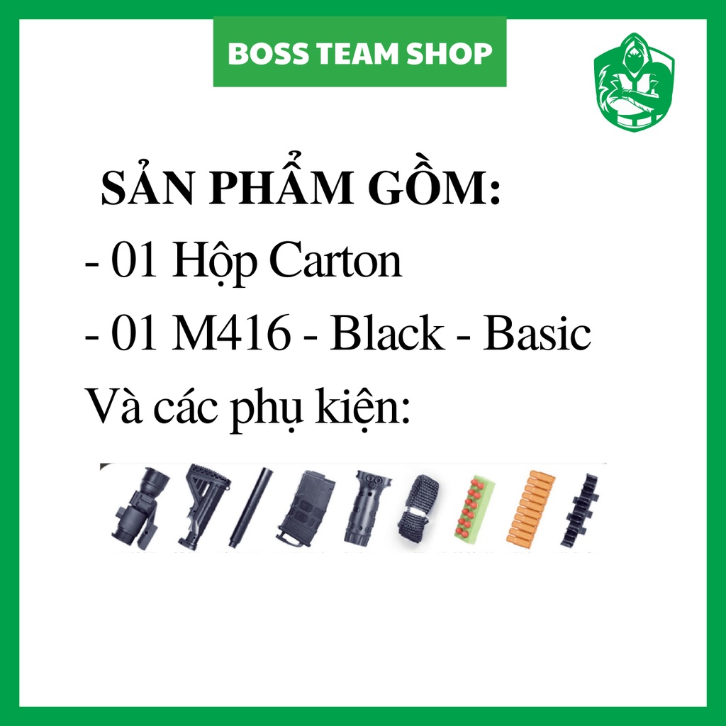 Đồ chơi cho bé đồ chơi trẻ em nerf glock m4 m416 bắn thanh xốp văng cell mô hình figure decor giá rẻ cao cấp gaming pubg