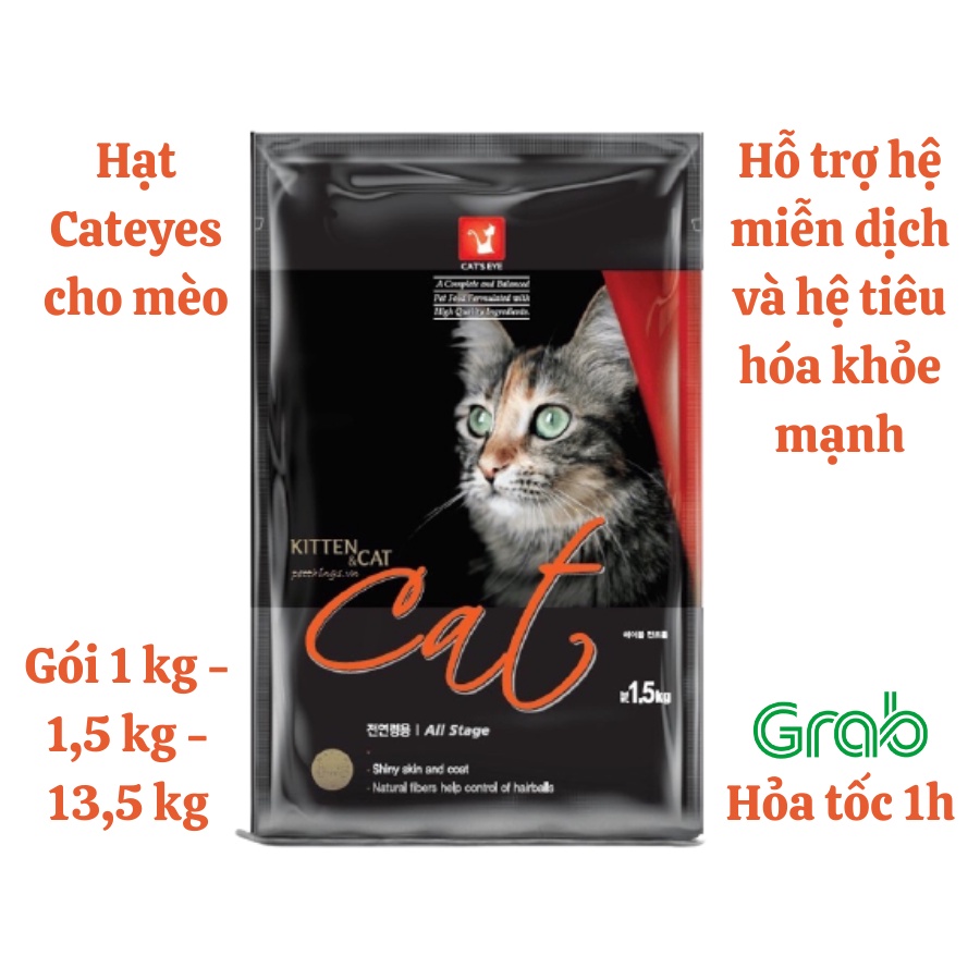 Thức ăn hạt khô cho mèo, hạt hữu cơ cho mèo, THỨC ĂN HẠT CHO MÈO CAT EYE 8KG