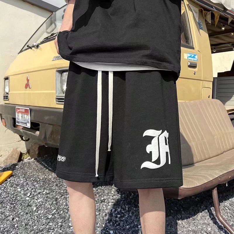 Quần Short Thể Thao Dáng Rộng In Chữ Cỡ Lớn M-3XL Phong Cách Hàn Quốc Thời Trang Cho Nam