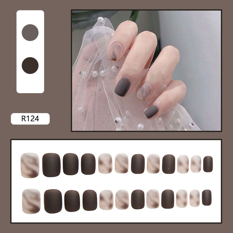 Set 24 Móng Tay Giả R121-R140 Che Phủ Toàn Diện Kèm Keo Dán