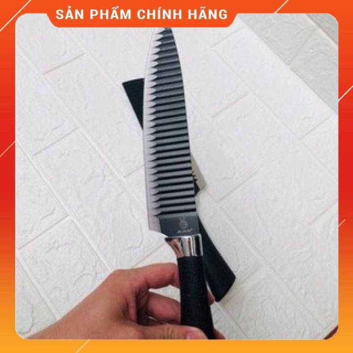 Set dao Nhật 6 món công nghệ ASAKH lưỡi sóng cao cấp⚡️𝐅𝐑𝐄𝐄 𝐒𝐇𝐈𝐏⚡️Dao lưới sóng chất liệu hợp kim chống gỉ