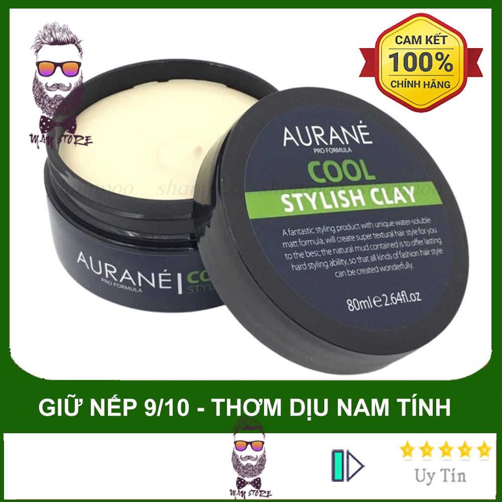 Sáp Vuốt Tóc Nam AURANÉ Cool Stylish Clay 80ml - Sáp Tạo Kiểu Tóc Nam [Chính Hãng - Nhập Khẩu Pháp]