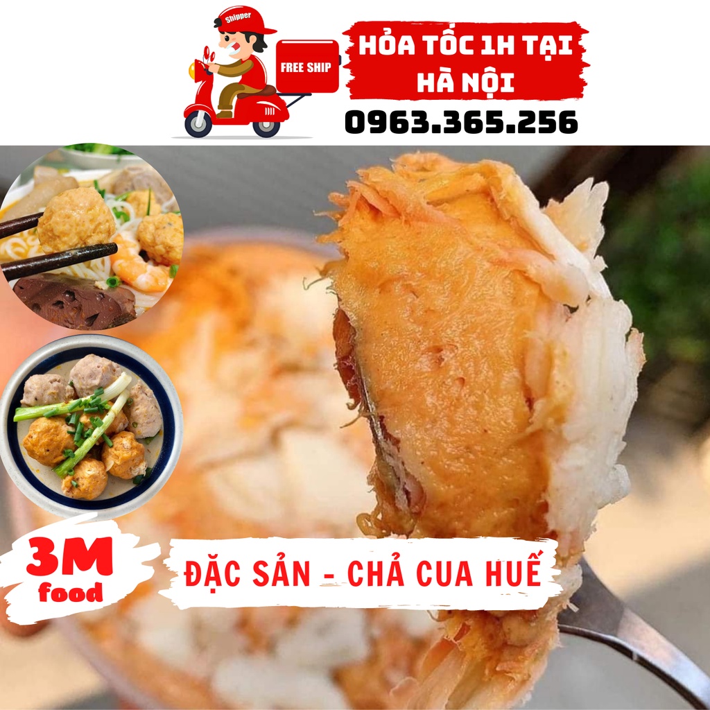 Chả cua Huế hộp 500gr Đặc sản Huế  3M FOOD DS