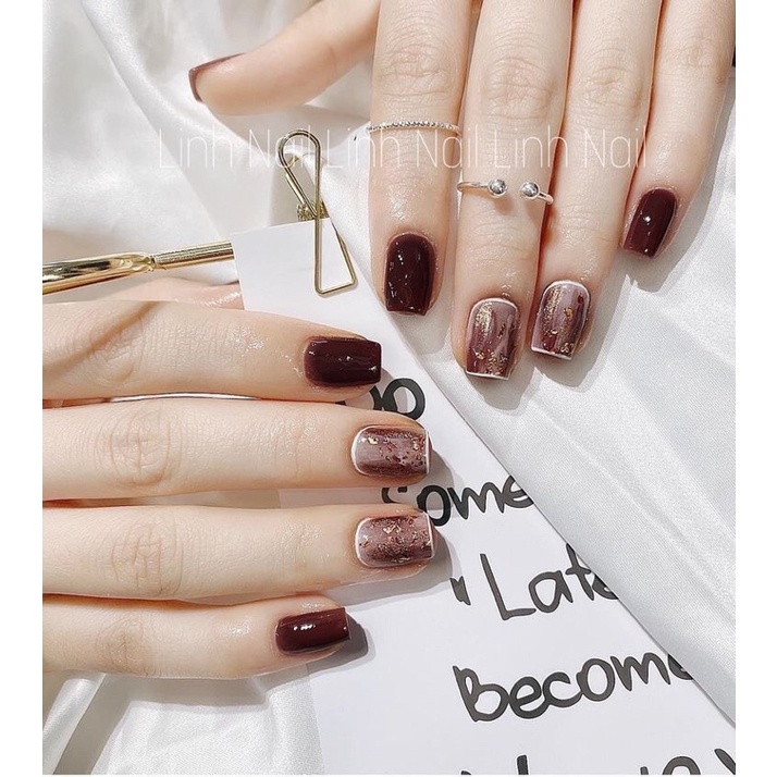 Nail box / móng up thiết kế tết tone đỏ