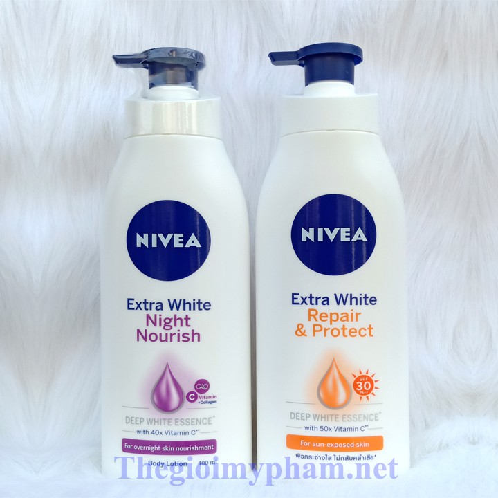 Combo Kem Dưỡng Săn Da Phục Hồi Chống Nắng Ngày Và Đêm Nivea 400ml