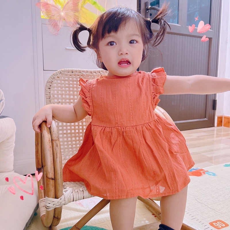 Bộ cánh tiên kèm cúc 2 màu cho bé gái(8-18kg)