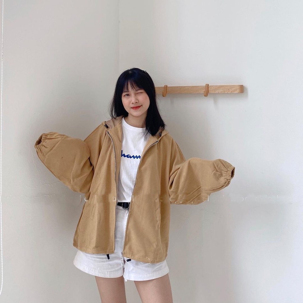 Áo Khoác nhung Lì 2 Lớp Tay Bồng Ulzzang Có Mũ Dày Dặn Ấm Áp LAVUSA (ảnh thật/sẵn/cóvideo) | BigBuy360 - bigbuy360.vn