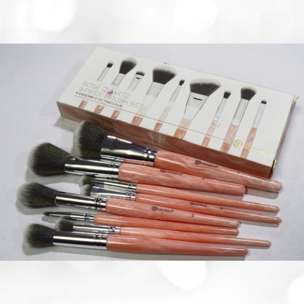 Bộ Cọ 9 Cây BH Cosmetics Rose Quartz 9 Piece Brush Set