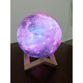 Đèn mặt trăng galaxy 16 triệu màu, điều khiển qua điện thoại (size 15cm)