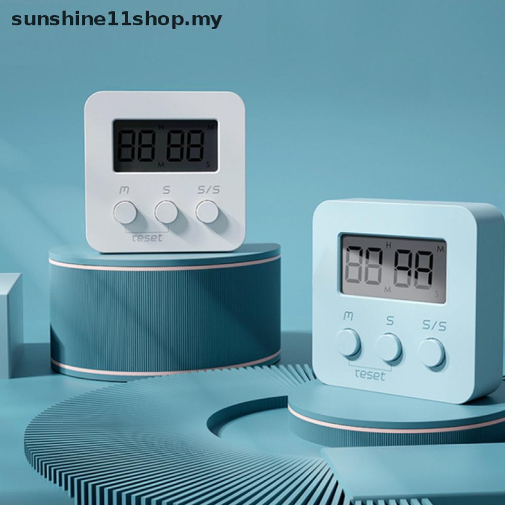 Đồng hồ báo thức điện tử mini màn hình LCD 3 màu đa năng cho nhà bếp [sunshine11shop]