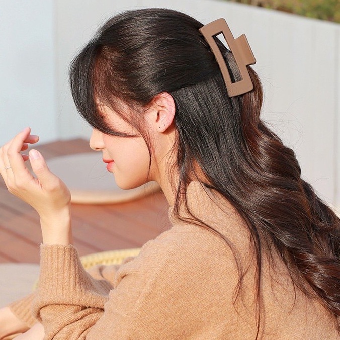 Kẹp tóc Acrylic màu sắc đơn giản thời trang Hàn Quốc