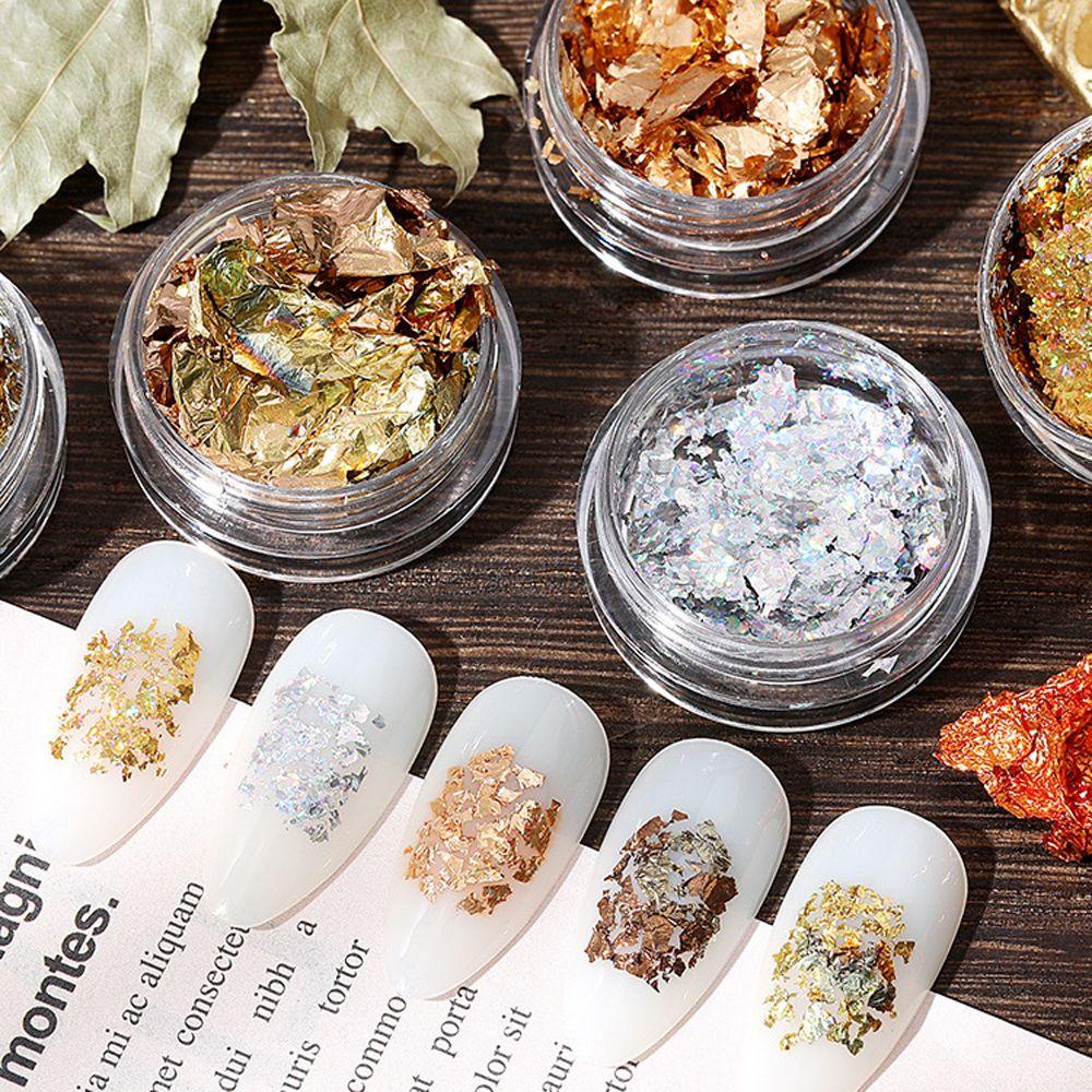 Miếng Dán Trang Trí Móng Tay Thời Trang|Vòng Đeo Tay Nhiều Màu Sắc Dễ Thương Xinh Xắn|Miếng Dán Móng Tay 3D Bằng Nhôm Hình Chiếc Lá