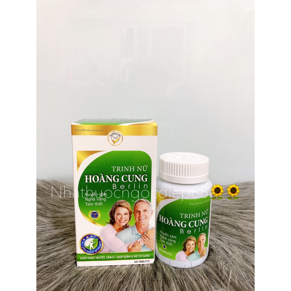 Viên uống trinh nữ hoàng cung Berlin - Giúp giảm u xơ tử cung, hỗ trợ phì đại tiền liệt tuyến (Hộp 60 viên)