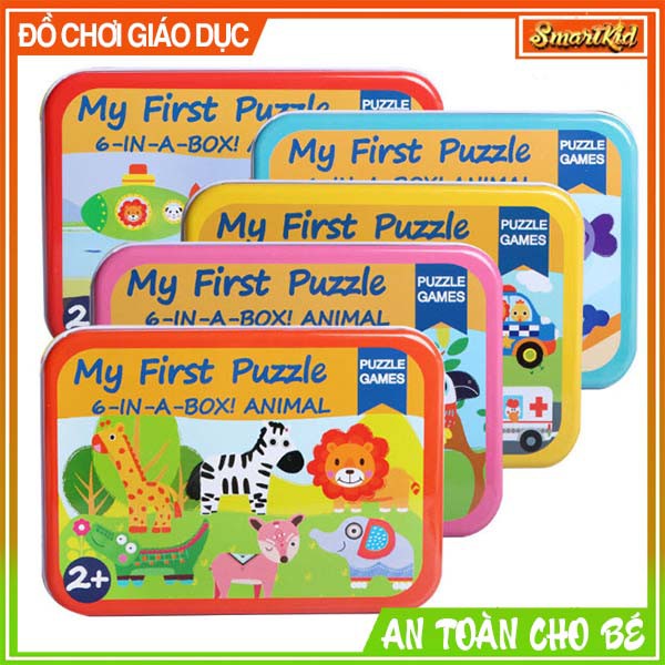 Đồ Chơi Xếp Hình My First Puzzle 6 In 1 Hộp Sắt Đẹp