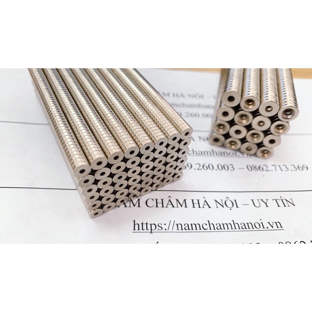 Nam châm câu cá nhựa có lỗ để xỏ dây câu, các loại kích thước