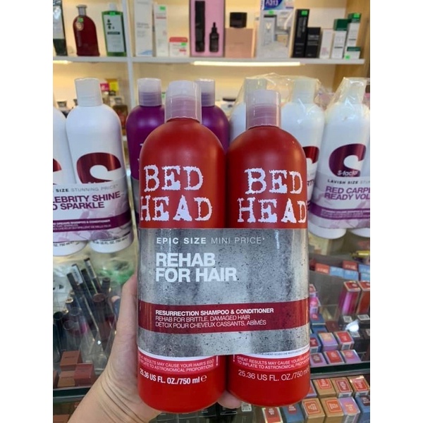 Dầu Gội Tigi Phục Hồi Tóc Khô Xơ Hư Tổn, Cặp Dầu Gội xả Tigi Đỏ