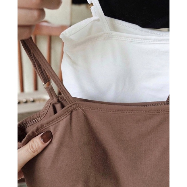 Áo bra nữ cotton dày dặn co giãn có mút form croptop