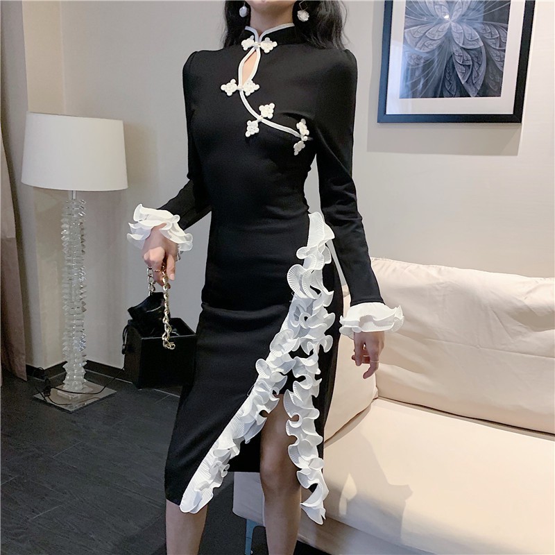 ( SẴN MẪU 5 SIZE S ) Sườn xám cách tân Trung Hoa AK1110 | BigBuy360 - bigbuy360.vn