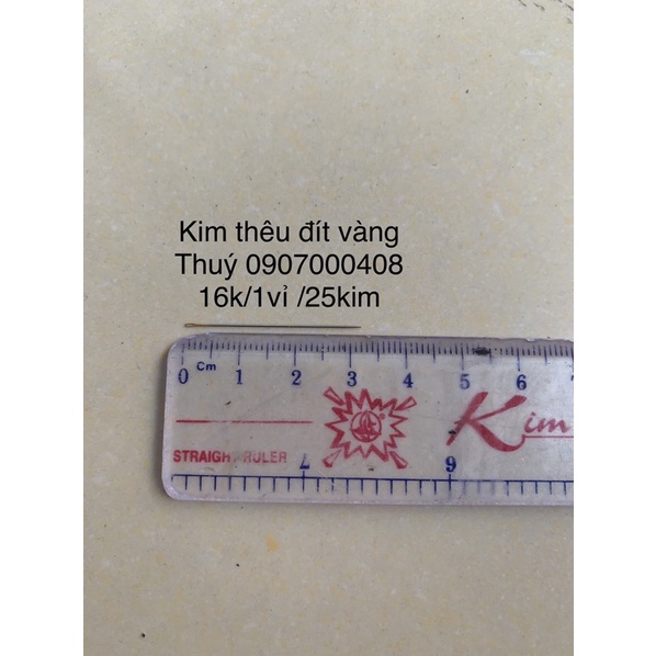 Kim thêu tay lỗ vàng