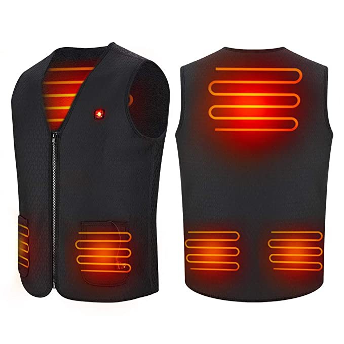Áo ghi lê sưởi ấm dùng pin dự phòng, Có điều chỉnh nhiệt độ từ 45 độ đến 65 độ - GIDISO
