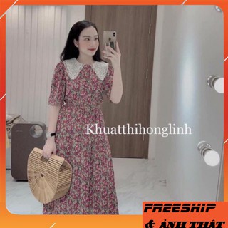 Đầm cổ ren hoa nhí hoa to 🌺🌺