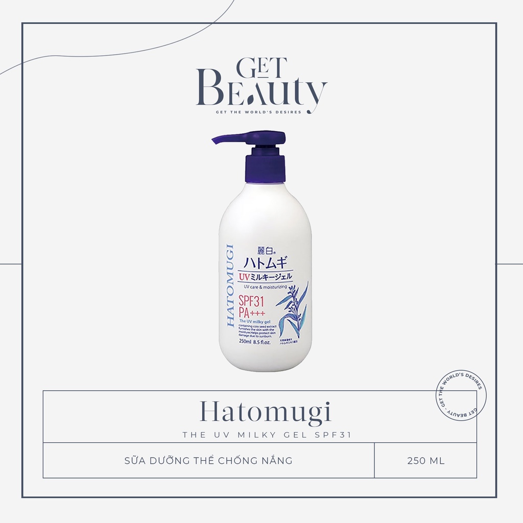 SỮA DƯỠNG THỂ CHỐNG NẮNG HATOMUGI THE UV CARE & MOISTURIZING SPF 31/ PA+++ 250ML | BigBuy360 - bigbuy360.vn