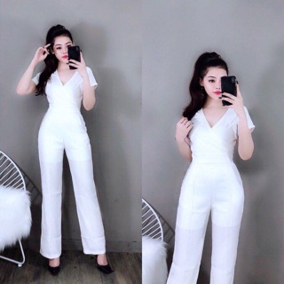 Set áo đắp chéo và quần suông