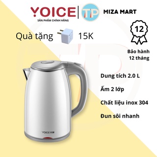 Ấm đun nước siêu tốc cao cấp Yoice Y-SHX11, 2 lớp, sử dụng inox 304, dung tích 1.8 lít