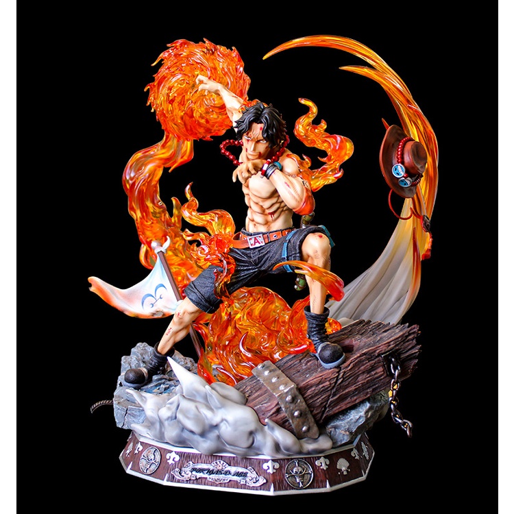 Mô Hình One Piece Mô Hình Ace Quả Cầu Lửa Có Led 43CM FullBox
