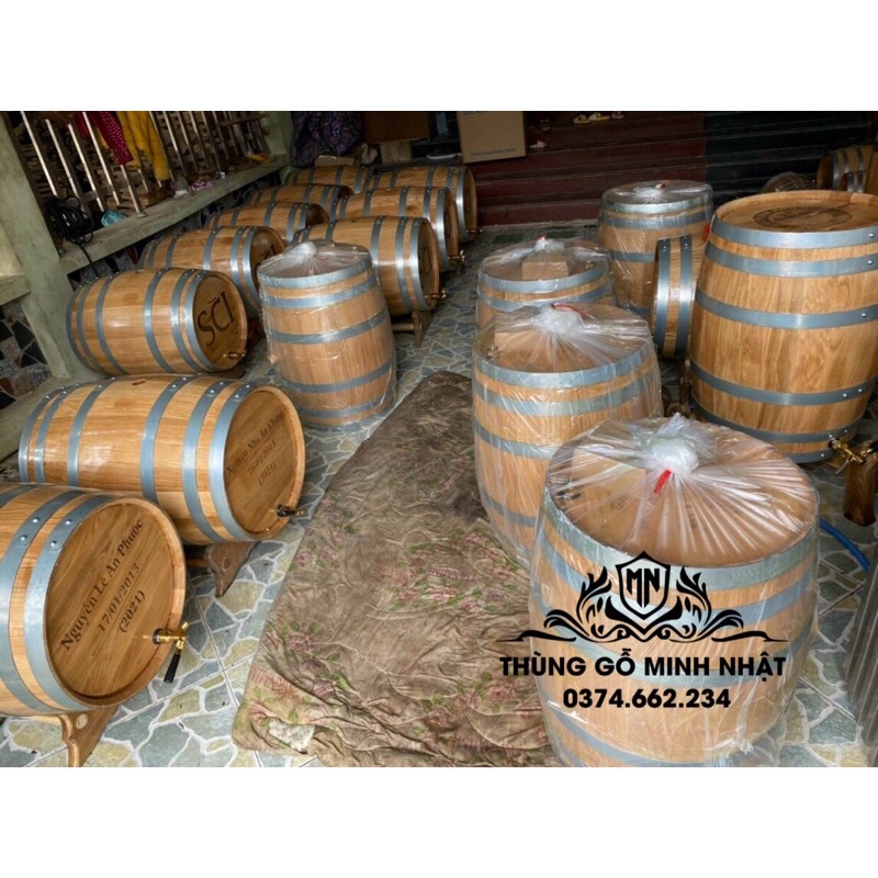 Thùng ngâm rượu gỗ sồi đỏ 30 Lít, thùng gỗ sồi ngâm rượu