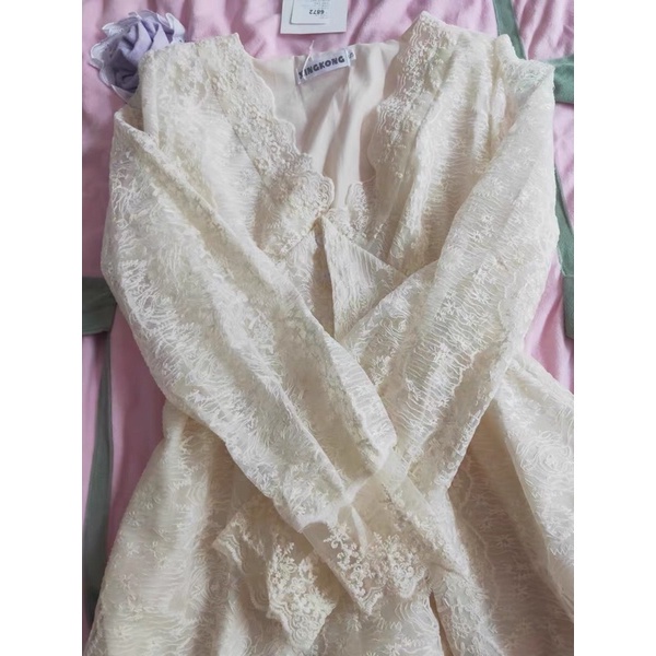 Đầm ulzzang công chúa ren xoè 2 lớp cổ V cao cấp dáng dài|váy ren thiết kế tiểu thư