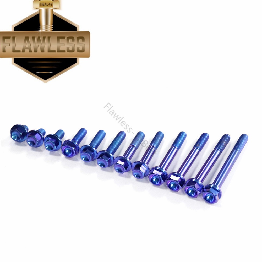 Bộ Bu Lông Gắn Động Cơ Mặt Bích Bằng Titan Gr5 M6×10/12/15/20/22/25/28/30/32/35/40/45/50/55/60 Hàng Có Sẵn