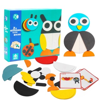 Tb- mamth-combo 10 bộ đồ chơi ghép hình động vật montessori funboard