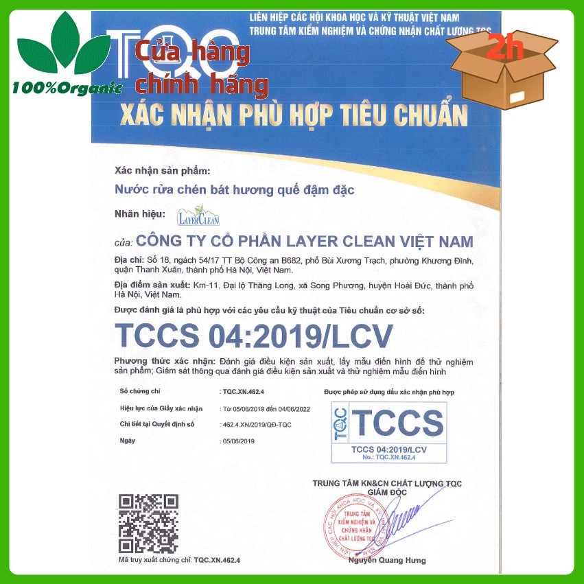 Nước rửa chén hữu cơ Layer Clean 5 lít, layerclean hữu cơ Quế, Quả hồng, Quýt