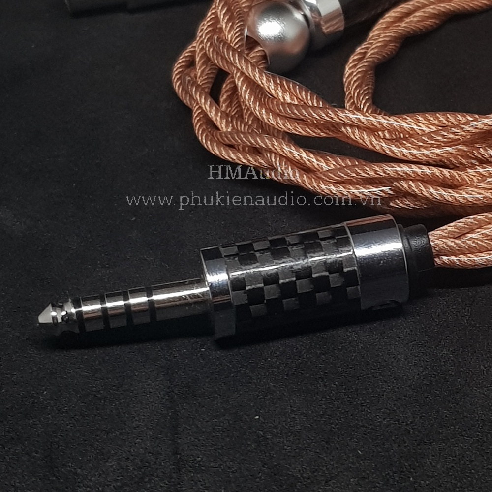 Dây tai nghe đồng OFC 1.8mm tết 4 - Connector miniXLR 4Pin Audeze LCD2/3/4