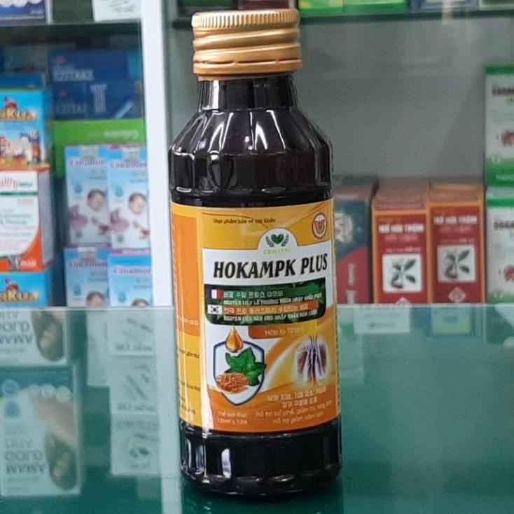 HOKAMPK PLUS – Hỗ trợ giảm ho, bổ phế, long đờm, khản tiếng, đau rát họng (125ml)