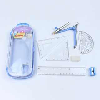 [Xả kho] Bộ dụng cụ học tập | 8 món, hộp nhưa cao cấp | Stacom MS103P