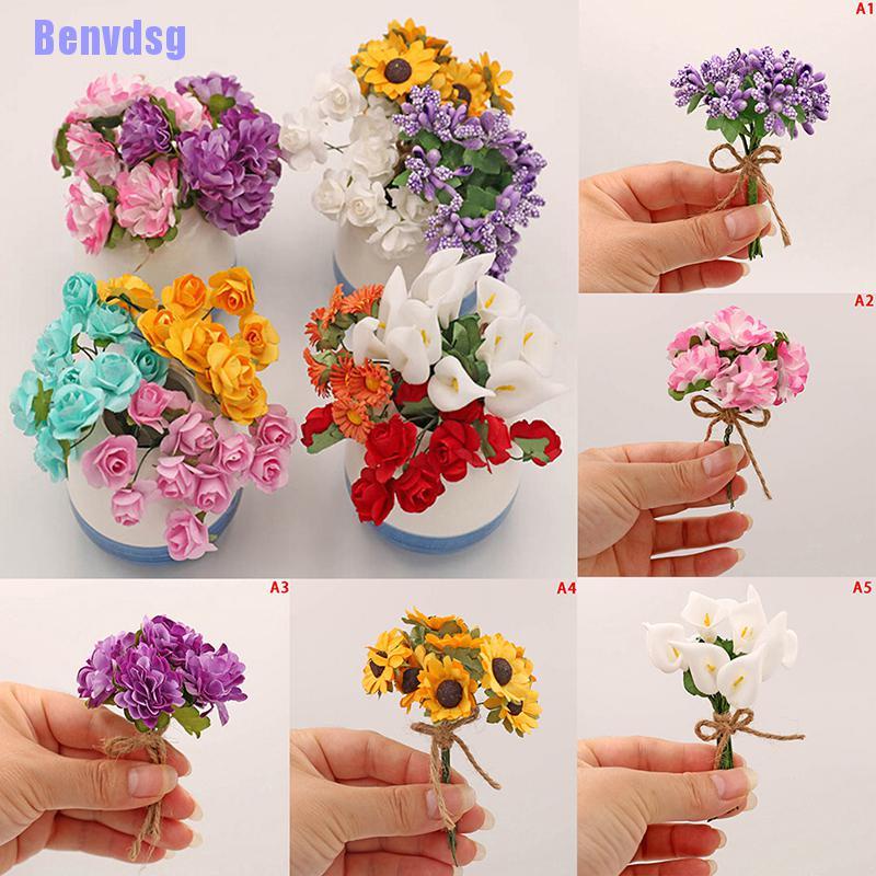 Hoa giả mini trang trí hộp quà/đồ thủ công xinh xắn