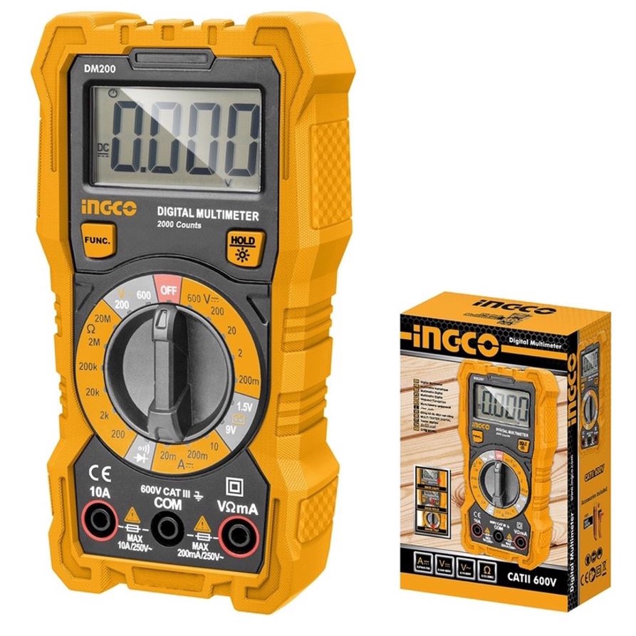 ĐỒ NGHỀ INGCO Đồng hồ đo điện vạn năng DM200 (Cam kết Chính Hãng 100%)