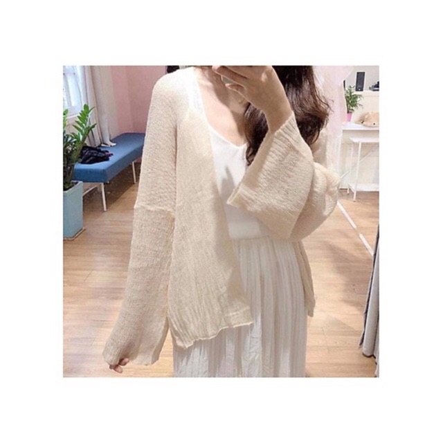 (Có sẵn-giao ngay) Áo khoác len mỏng cardigan siêu yêu