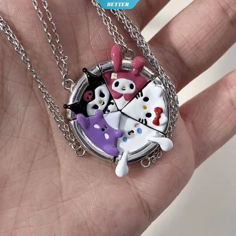Vòng cổ Mặt Hít Nam Châm Series Kawaii Sanrio Sister Pizza Melody Hello Kitty Quà Tặng Cho Cặp Đôi [BTR]