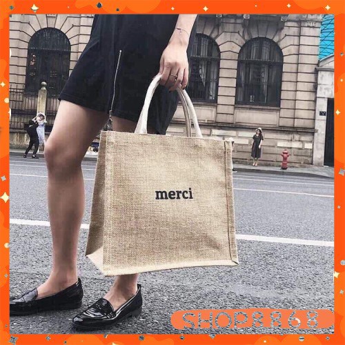 Túi cói merci đi biển,đi học phong cách - shop8868