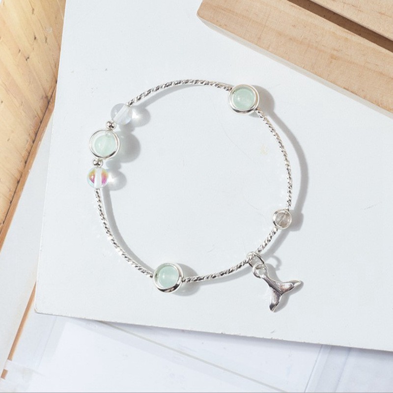 Vòng Đeo Tay Hình Đuôi Cá Đính Pha Lê Trái Tim Ngọt Ngào Dành Cho Nữ | BigBuy360 - bigbuy360.vn