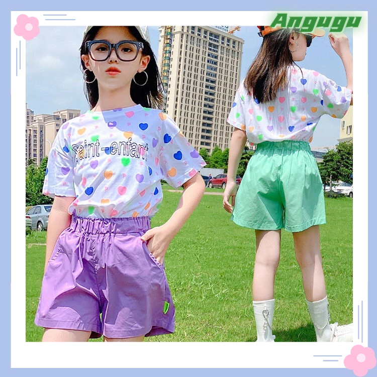 Set Đồ Mùa Hè 2 Món Gồm Áo + Quần Short) 3-4 - 5-6 - 7-8 - 9-10 - 11-12 Tuổi Cho Bé Gái Mới 2022