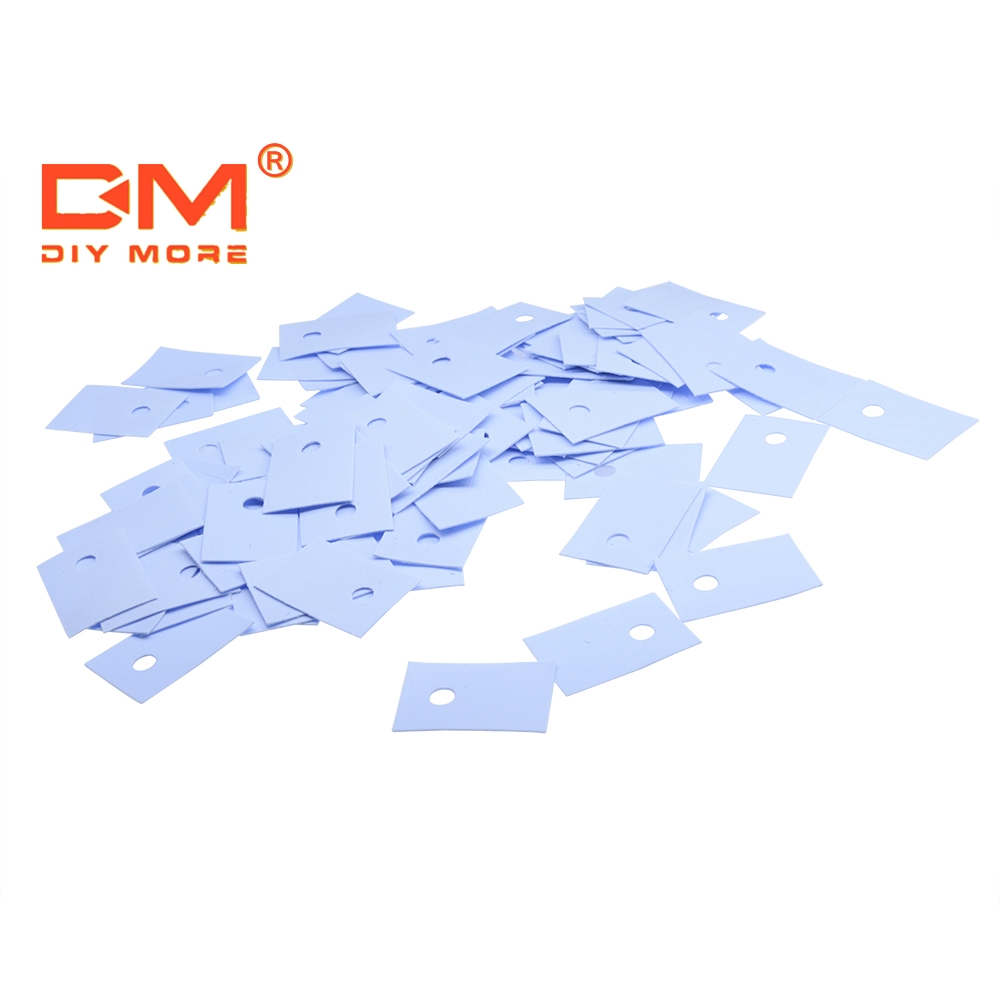 100 Miếng chèn cách nhiệt DIYMORE bằng silicon To-220 chuyên dụng dành cho Cpu Gpu