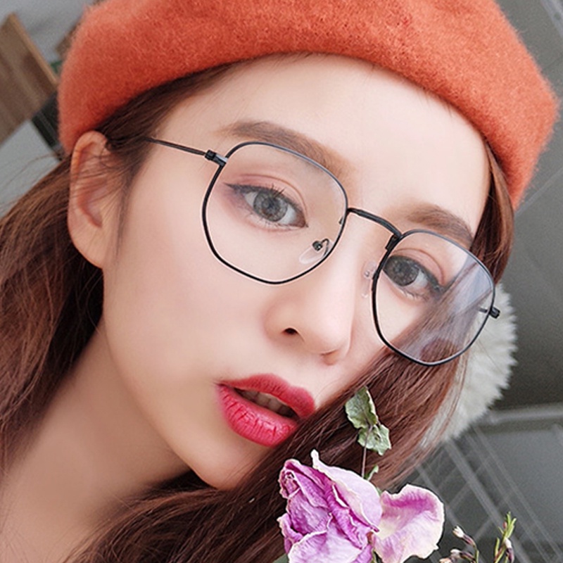 Kính Mát Gọng Kim Loại Vuông Thời Trang Unisex Độc Đáo