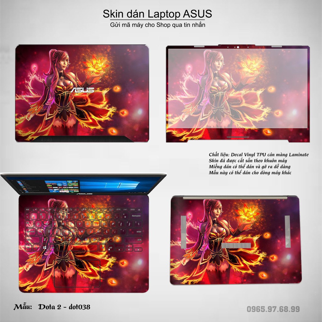 Skin dán Laptop Asus in hình Dota 2 _nhiều mẫu 7 (inbox mã máy cho Shop)